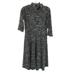 NWT Karina Womens Size Medium Large Gray Colleen Marled Knit A-Line Dress NEW
